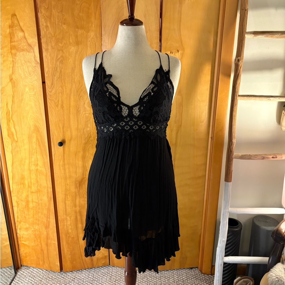 Free People Black Lace Dress